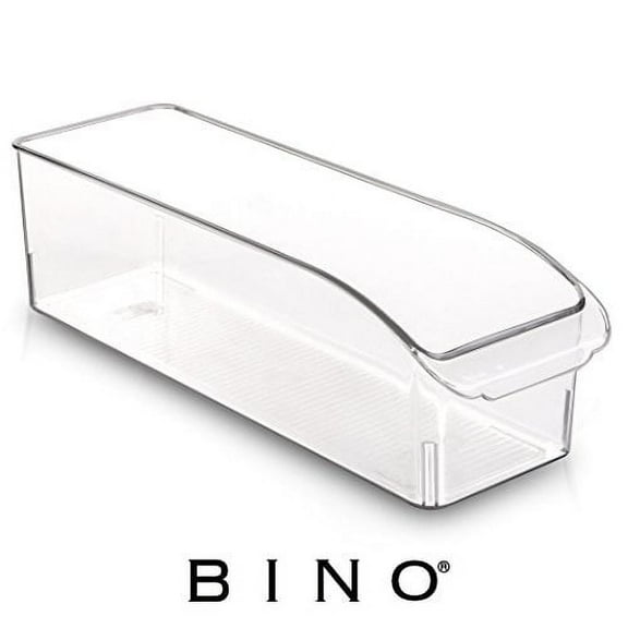 BINO | Plastic Storage Bins, X-Small | THE CURVE COLLECTION |Multi-Use Organizer Bins | Built-In Handle | BPA-Free | Pantry Organization | Home Organization | Fridge Organizer | Freezer Organizer