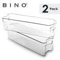 thumbnail image 1 of BINO | Stackable Storage Bins, Small - 2 Pack|THE STACKER COLLECTION | Clear Plastic Storage Bins | Built-In Handles | BPA-Free | Containers for Organizing Kitchen Pantry | Multi-Use Organizer Bins, 1 of 6