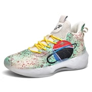 BINQER Neutral Basketball Shoes, Fashionable High Top Running , Sports , Colorful Painting Sneakers