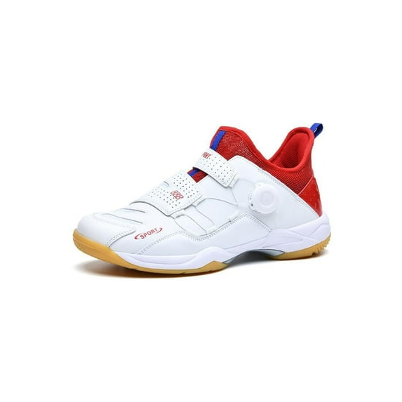 BINQER Unisex Badminton Sports Shoes with Rotating Buckle Breathable High Traction