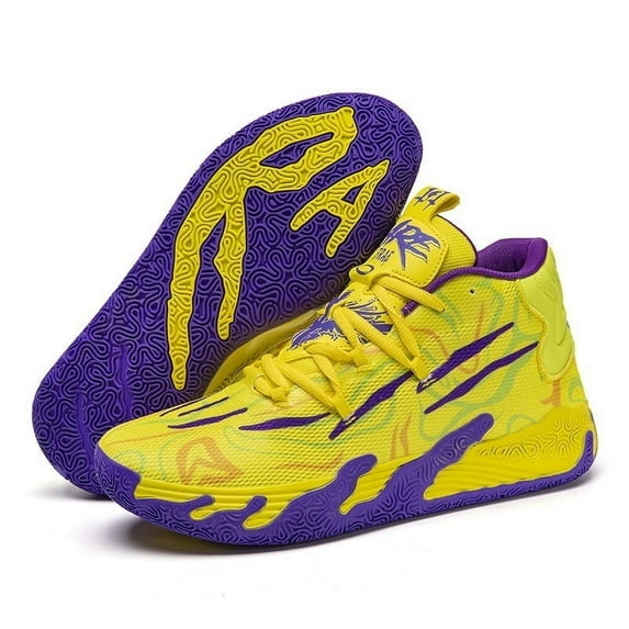 BINQER Unisex Basketball Sneakers Breathable Athletic Shoes with Multi Color Matching Design, Dynamic Traction All-Day Comfort for Indoor/Outdoor Courts