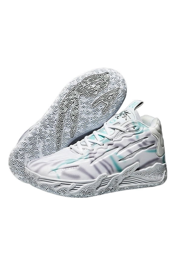 Unisex Basketball Sneakers Breathable Athletic Shoes with Multi Color Matching Design, Dynamic Traction All-Day Comfort for Indoor/Outdoor Courts