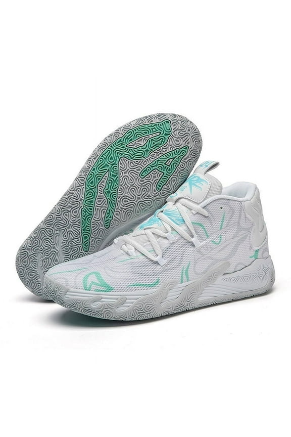 Unisex Basketball Sneakers Breathable Athletic Shoes with Multi Color Matching Design, Dynamic Traction All-Day Comfort for Indoor/Outdoor Courts