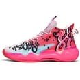 thumbnail image 1 of BINQER Unisex Fluorescent Basketball Shoes Sneakers Super Light High Top Graffiti Style Combat Basketball Boots, 1 of 7