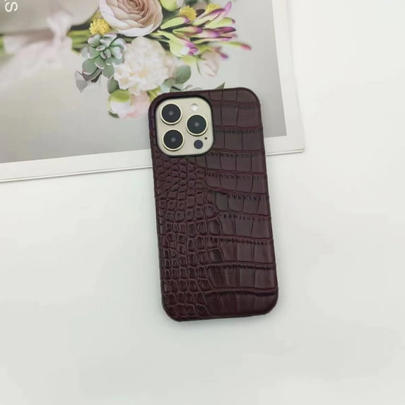 BINUFF Crocodile Texture Artificial Leather Phone Case, Suitable for iPhone 11/12/13/14/15 Pro Max