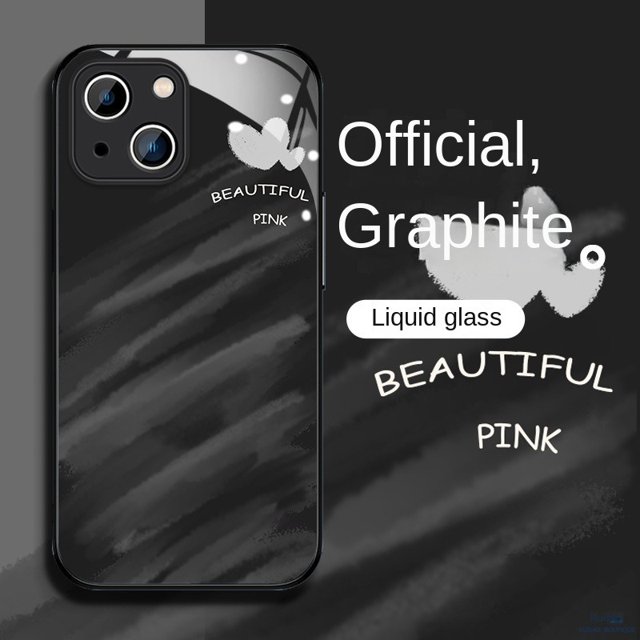 BINUFF Watercolor Phone Case, Pink Chic Fullcover Glass, Compatible