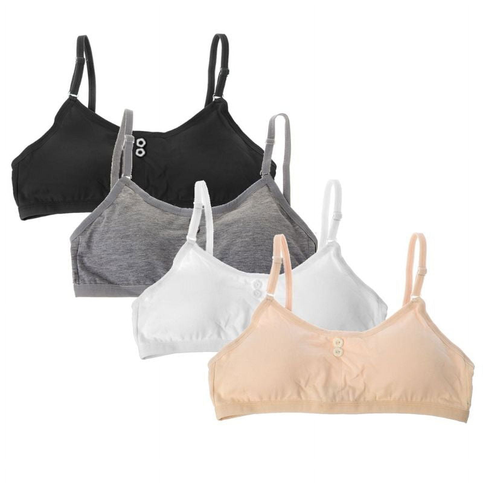 BINYOU 4pcs/Lot Girls Bras Soft Young Children Bra for Kids Teenagers Wire Free Training Small Vest Teenage Underwear