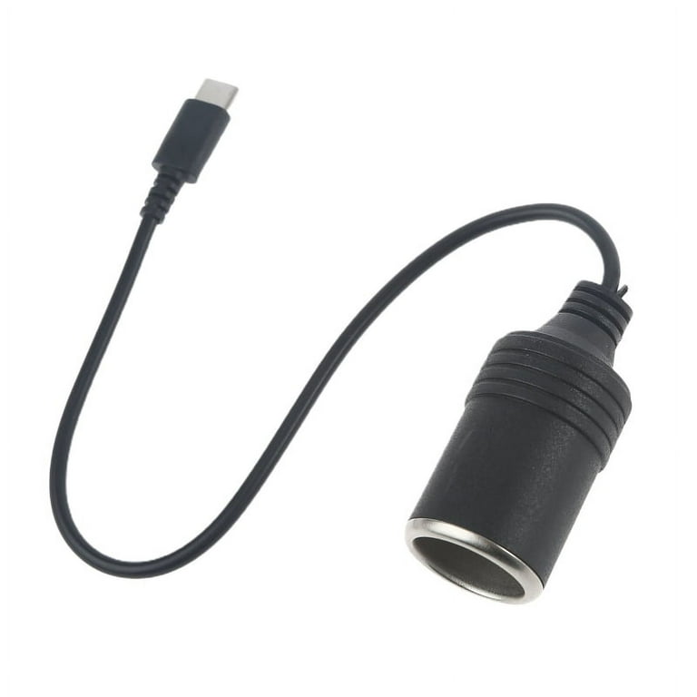 BINYOU USB C PD Type C to 12V Car Cigarette Lighter Socket Female