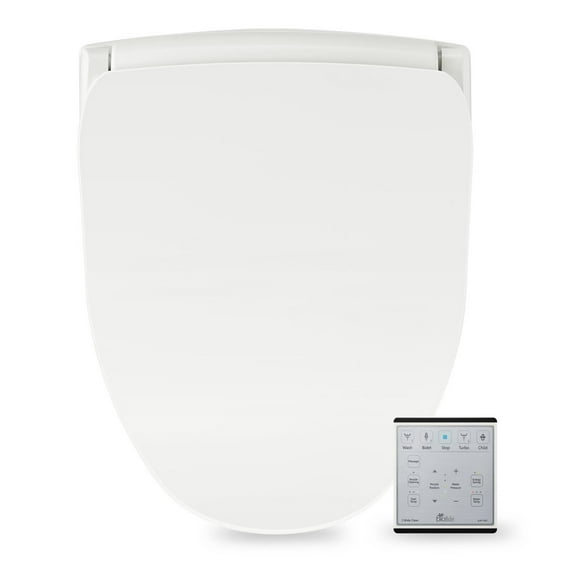 BIO BIDET SLIM TWO ELECTRIC BIDET TOILET SEAT ROUND, WARM WATER - WHITE
