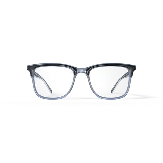 Bio Eyes Men's Cullen Square Prescription Eyeglasses with Case, Black Crystal