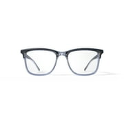 Bio Eyes Mens Cullen Square Prescription Eyeglasses with Case, Black Crystal