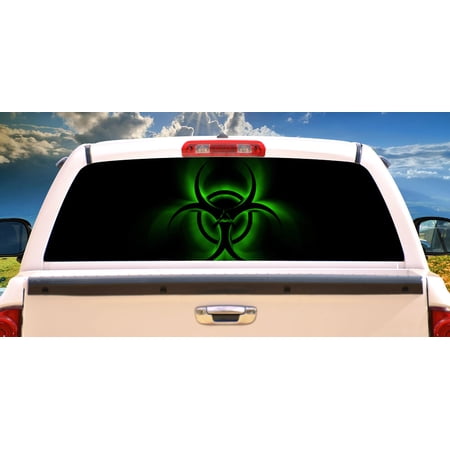 BIO GLOW Rear Window Graphic truck view thru vinyl decal back