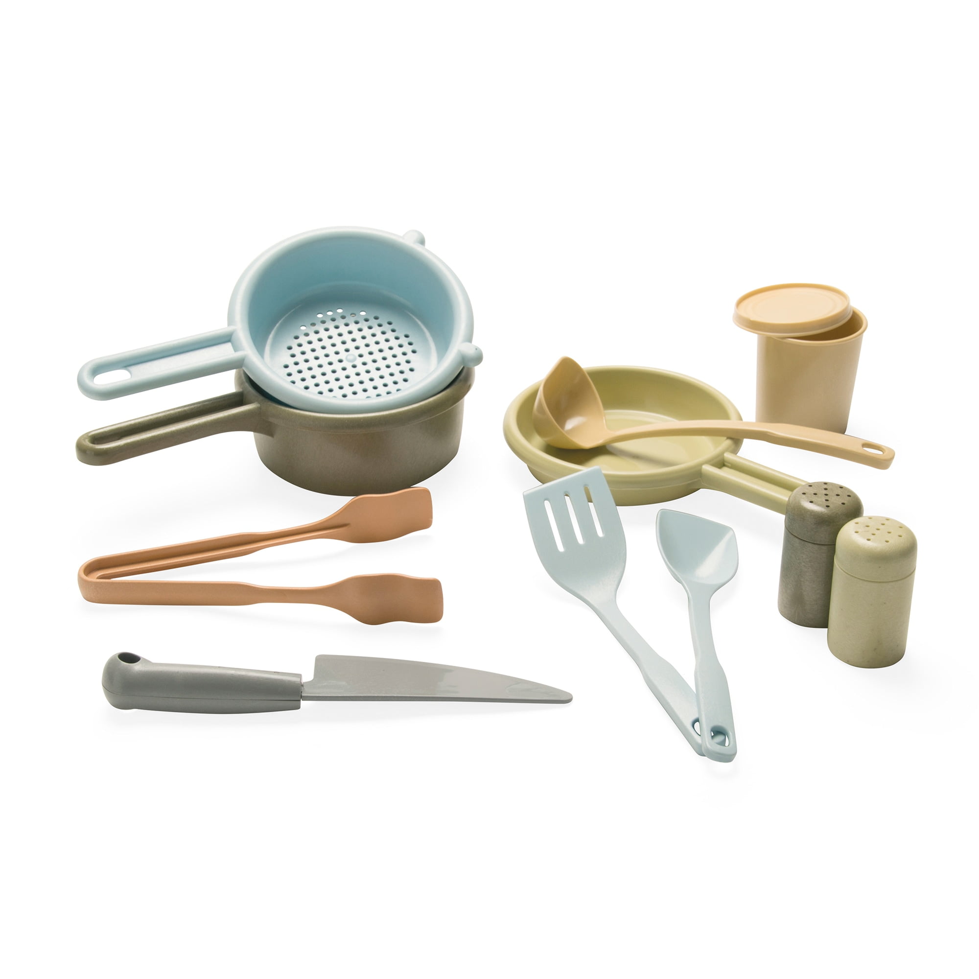 Eco-Friendly Bioplastic Kitchen Playset in Scandi Colors, 12 Pieces
