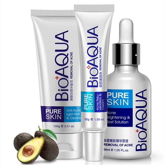 BIOAQUA 3in1 Face Acne Scar Removal Spots Pimples Oil Cream Scar Blemish Marks Moisturizing Oil 100g+30g+30ml