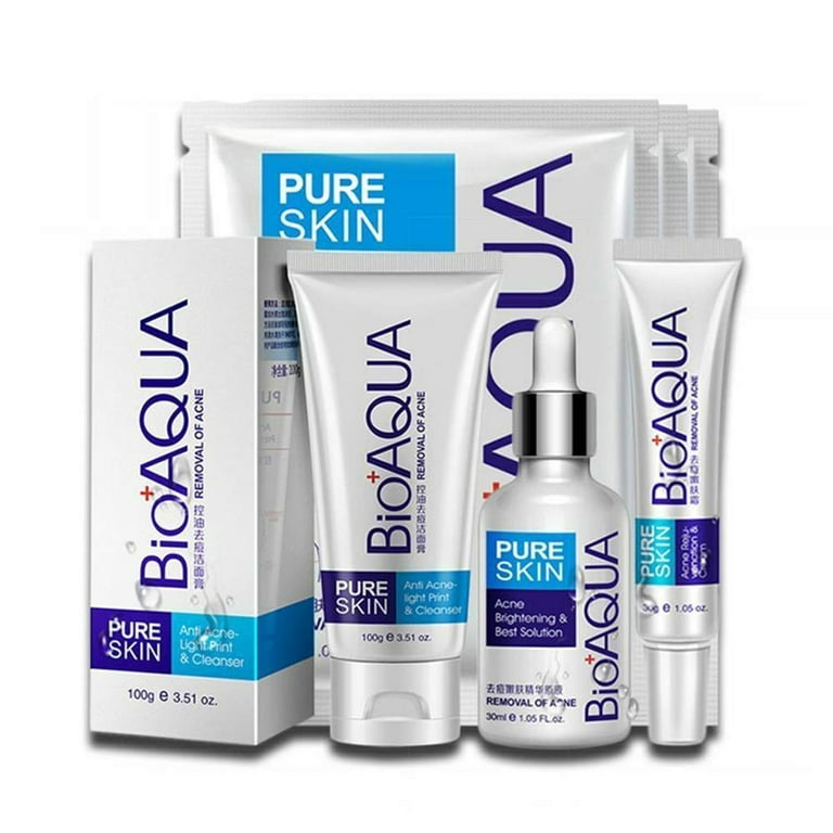 BIOAQUA 4in1 Face Acne Scar Removal Spots Pimples Oil Cream Face Masks  Blemish Marks Moisturizing Oil