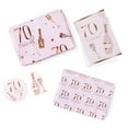 BIOBROWN Pink Happy 70th Birthday Wrapping Paper Sheets Pink Design
