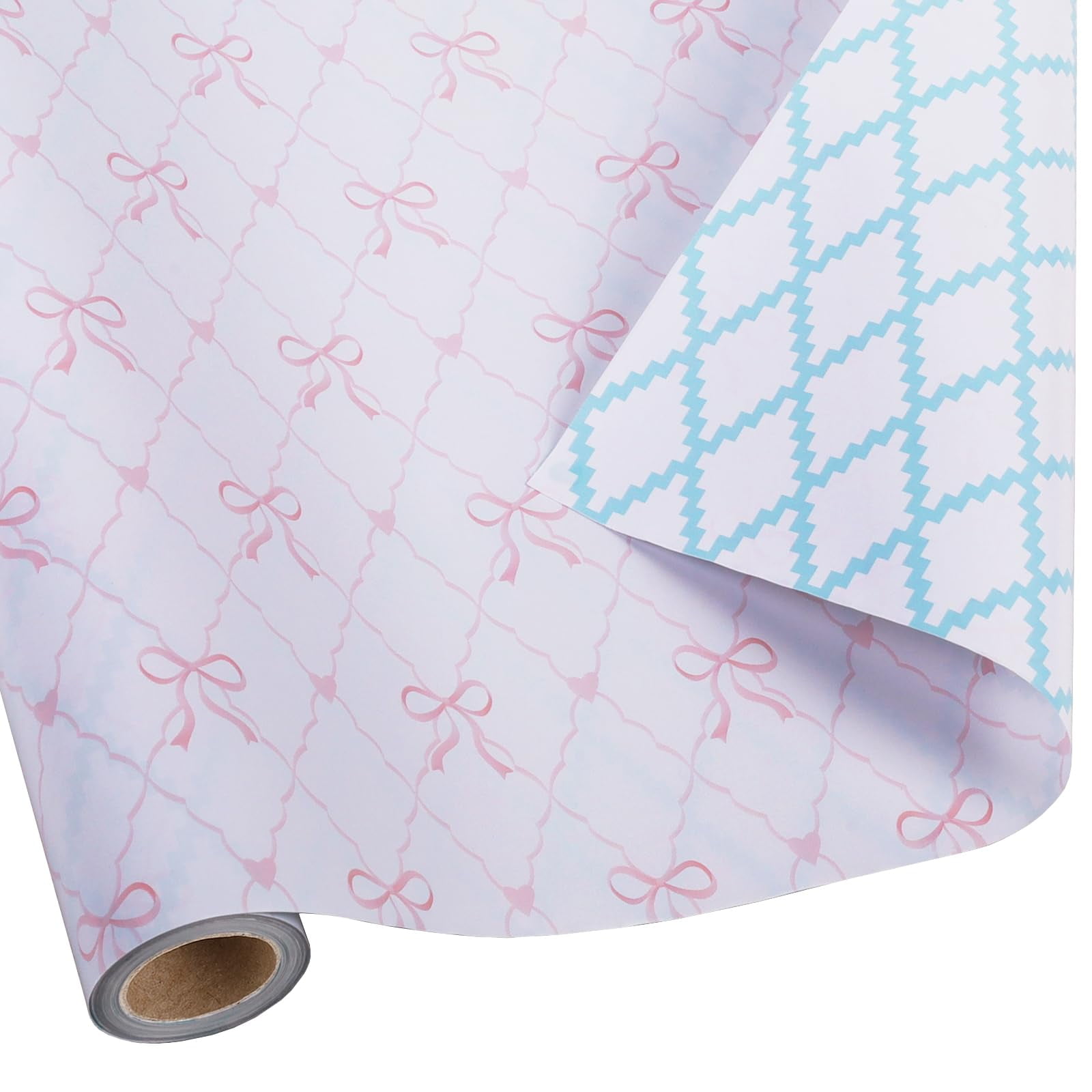 BIOBROWN Reversible Baby Shower RRF12 Wrapping Paper Roll - 17 Inches X ...