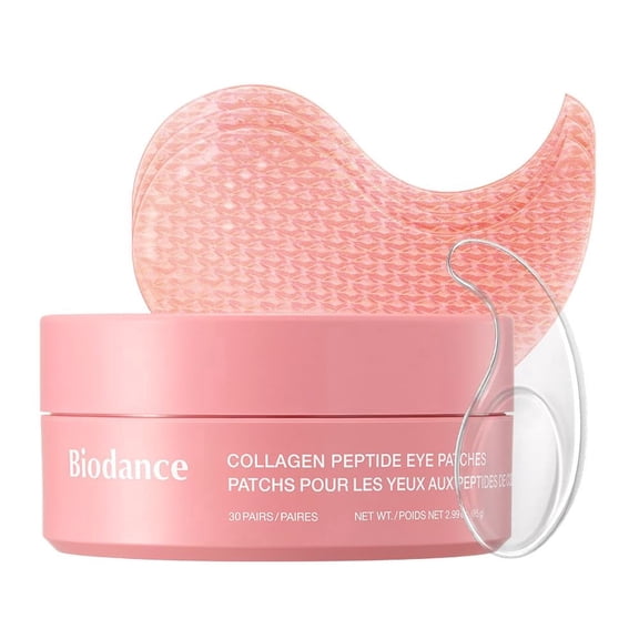 BIODANCE Collagen Peptide Eye Patches, Anti Wrinkle & Smile Line Patches for Face, Under Eye Mask for Fine Lines & Eye Bags, Travel Essentials & Self Care Gifts for Women, Korean Skin Care (60 Count)