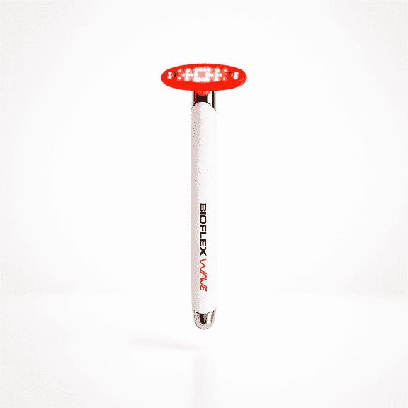 BIOFLEX Wave LED Red Light Therapy Face Wand with Warm Massage