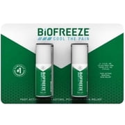 BIOFREEZE Cold Therapy Pain Relief Roll-On 3 Fluid Ounce Pack of 2