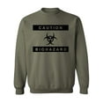 thumbnail image 1 of BIOHAZARD Crewneck Sweatshirt in Military Green, 1 of 3