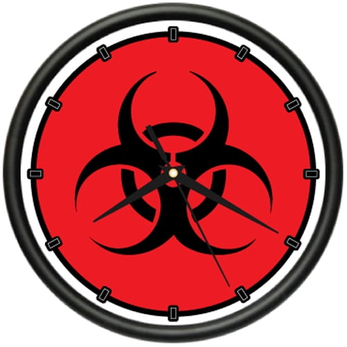 BIOHAZARD Wall Clock bio hazard symbol tattoo shop