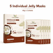 BIOHD SKIN COCOMASK Original Coconut Jelly Face Mask, Hydrating & Calming Sheet Mask with Coconut Water & Aloe, All Skin Types, 1 Sheet