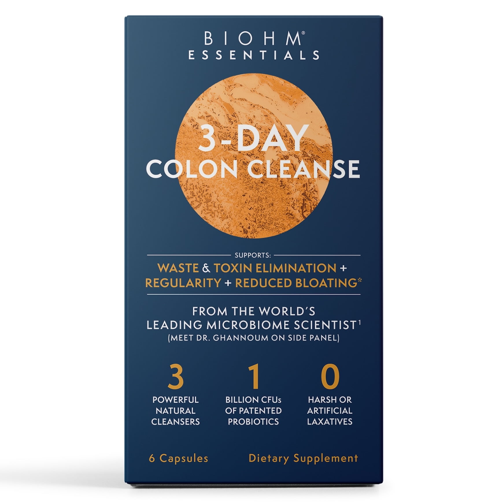 BIOHM 3Day Colon Cleanse Probiotic Supplement, 6 Count, Made with