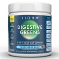 thumbnail image 1 of BIOHM Digestive Greens Powder, Probiotics, Mixed Berry Flavor, 7.4 oz, 30 Servings (Unisex), 1 of 11