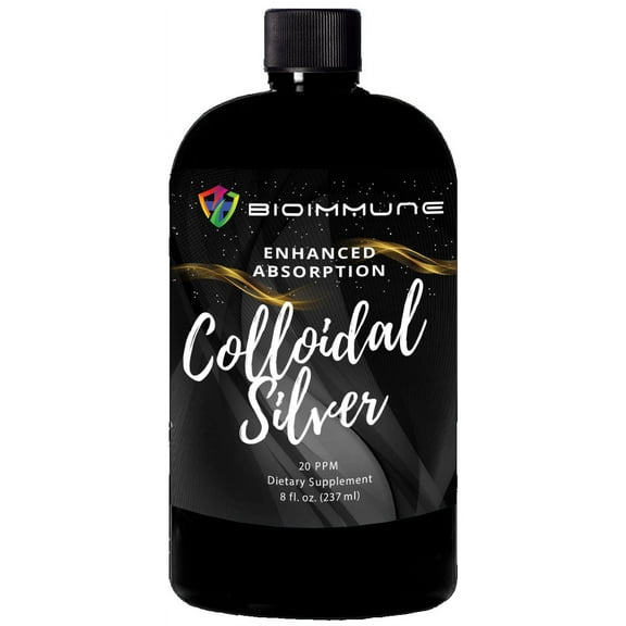 BIOIMMUNE Colloidal Silver Immune Support, Silver Hydrosol. Highest Bio-Availability. Clean, Pure, Safe 99.999% Pure Silver. 3rd Party Verified, Made in USA. Will Remove Unwanted Microscopic Visitors