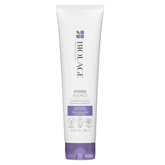Biolage Hydra Source Conditioning Balm | Hydrates, Nourishes & Detangles Dry Damaged Hair | Moisturizing | Sulfate-Free | Weightless, Soft Finish | Deep Conditioning | 9.5 Fl. Oz