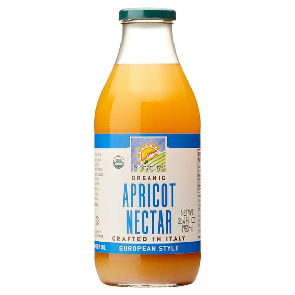 BIONATURAE ORGANIC APRICOT NECTARS, 25.4 fl oz