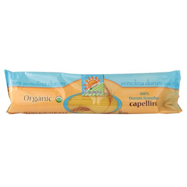 BIONATURAE ORGANIC SEMOLINA CAPELLINI PASTA, 16 oz