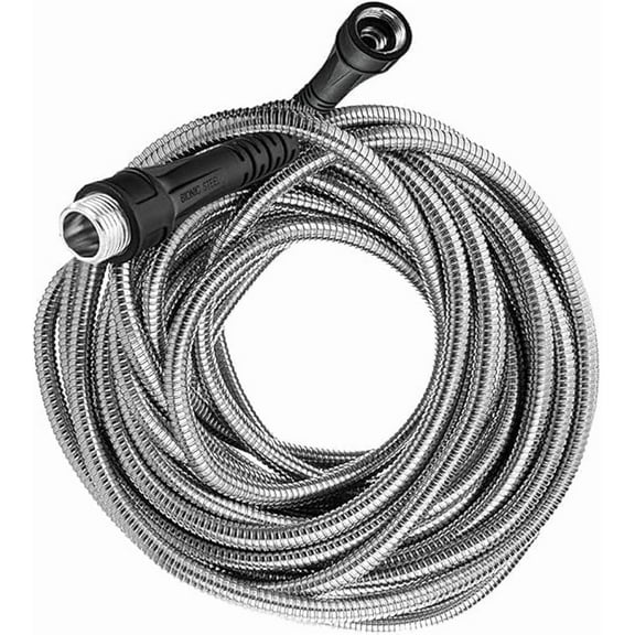 BIONIC STEEL 3Ft Short Garden Hose, 3 Ft x 5/8 In. Connector Hose for Reel, Leak Proof Connection, Heavy Duty, Non Kinking, Flexible Hose Extension