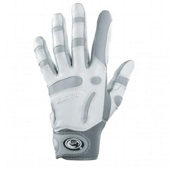 BIONIC Women's Cabretta Leather Relief Grip Golf Glove, Sport Activity Gloves For Hand Fatigue (Worn on Right Hand, Large)