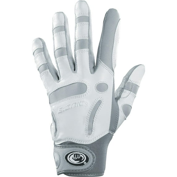 BIONIC Women's Cabretta Leather Relief Grip Golf Glove, Sport Activity Gloves For Hand Fatigue (Worn on Right Hand, Medium)