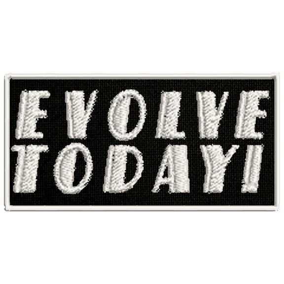 BIOSHOCK "Evolve Today!" Embroidered Patch Iron-On Applique, Cosplay Vest Clothing Badge Back Packs Uniform, Geeks & Gamers, Table Top, Anime, Cartoon, Grim Dark DIY Retro Gaming