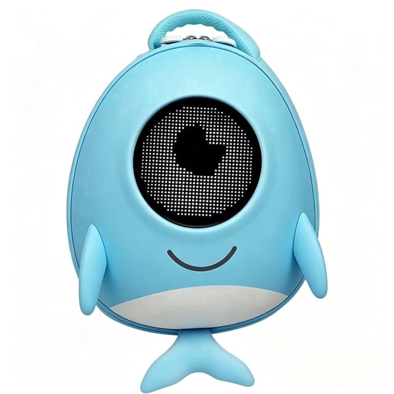 BIOSLED Cute Dolphin School Bag with Smart DIY LED Pixel Art for Back to School