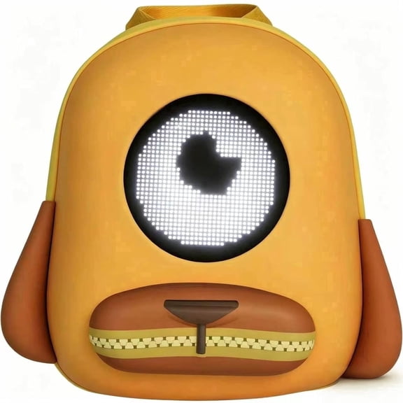 BIOSLED Cute Golden Retriever Student LED Backpack Programmable Pixel School Bookbag