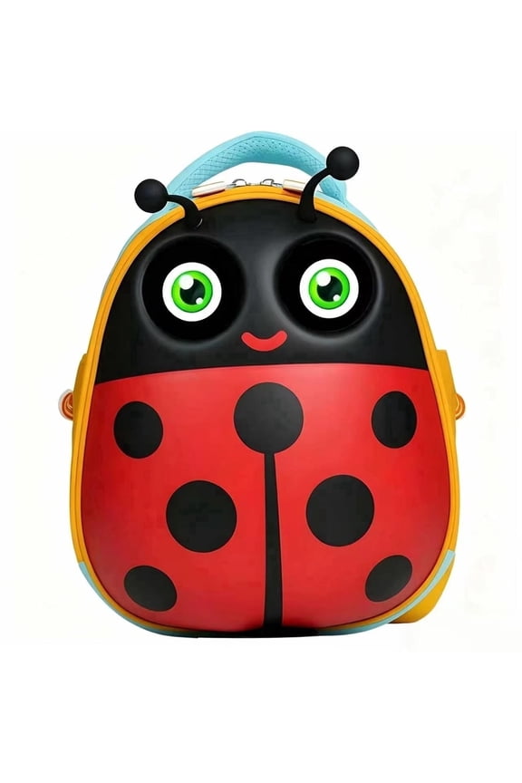 Cute Ladybug Student LED Backpack Programmable Pixel Art School Bookbag