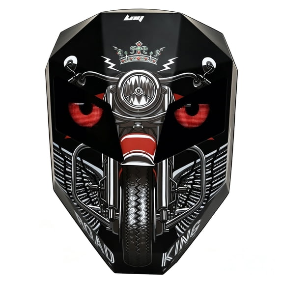 BIOSLED Futuristic Mecha Student LED Backpack Cyberpunk Hard Shell Motorcycle Bag