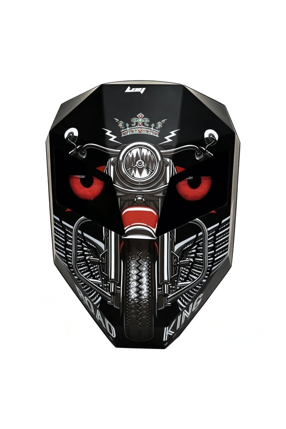 Futuristic Mecha Student LED Backpack Cyberpunk Hard Shell Motorcycle Bag