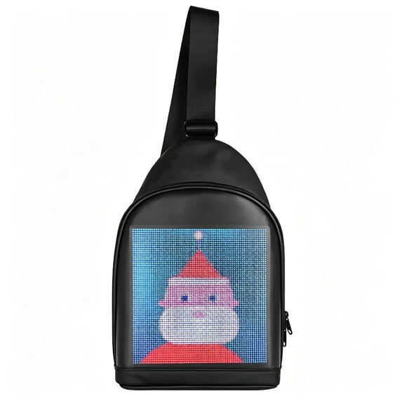 BIOSLED LED Screen Sling Bag Waterproof Crossbody Backpack Smart Motorcycle Chest Pack