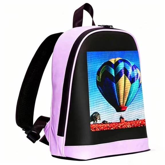 BIOSLED Smart LED Backpack Hard Shell Programmable Pixel Art Student School Bag