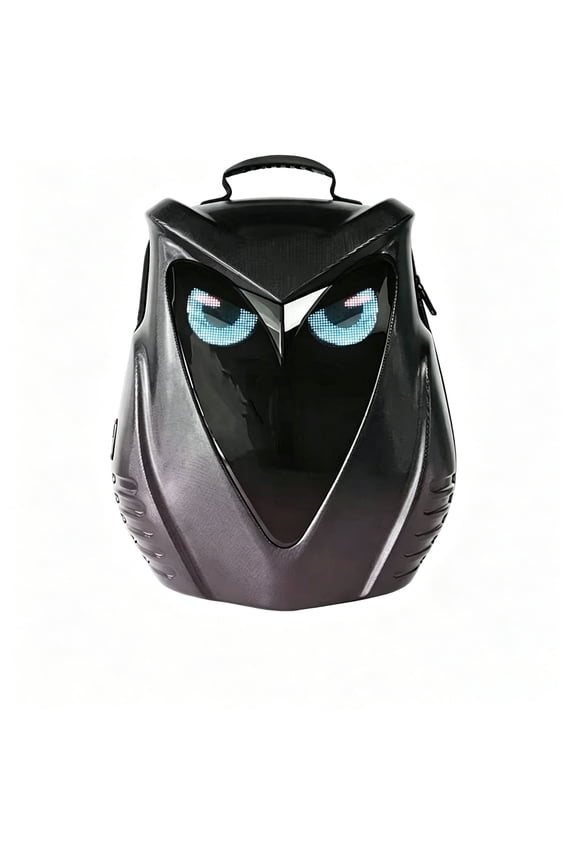 Smart LED Backpack Hardshell Motorcycle Laptop Bag Bluetooth Programmable Owl