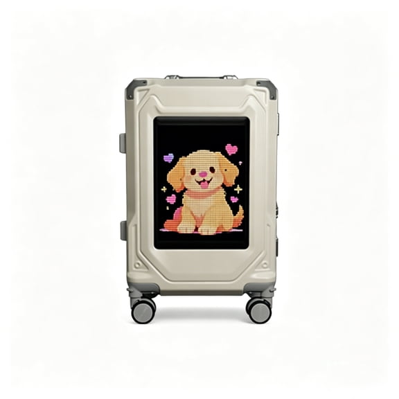 BIOSLED Smart LED Suitcase Carry On Hardside Luggage Bluetooth Programmable Spinner