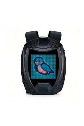 Smart Mecha Geometric Hard Shell T15 LED Backpack for Commuting and College Students