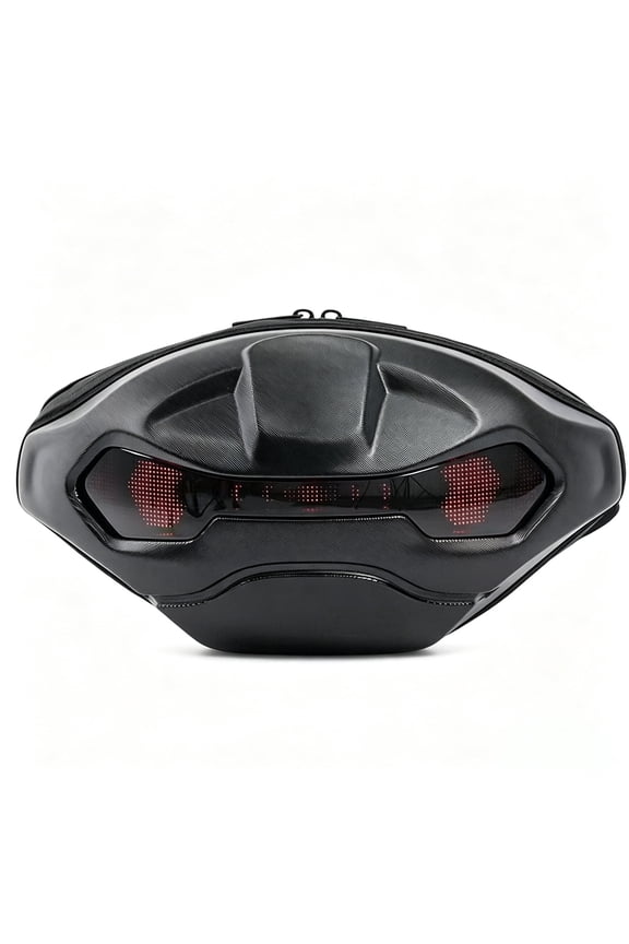 LED Hard Shell Sling Bag for Men, Waterproof Crossbody Chest Bag with Customizable LED Screen for Travel & Riding