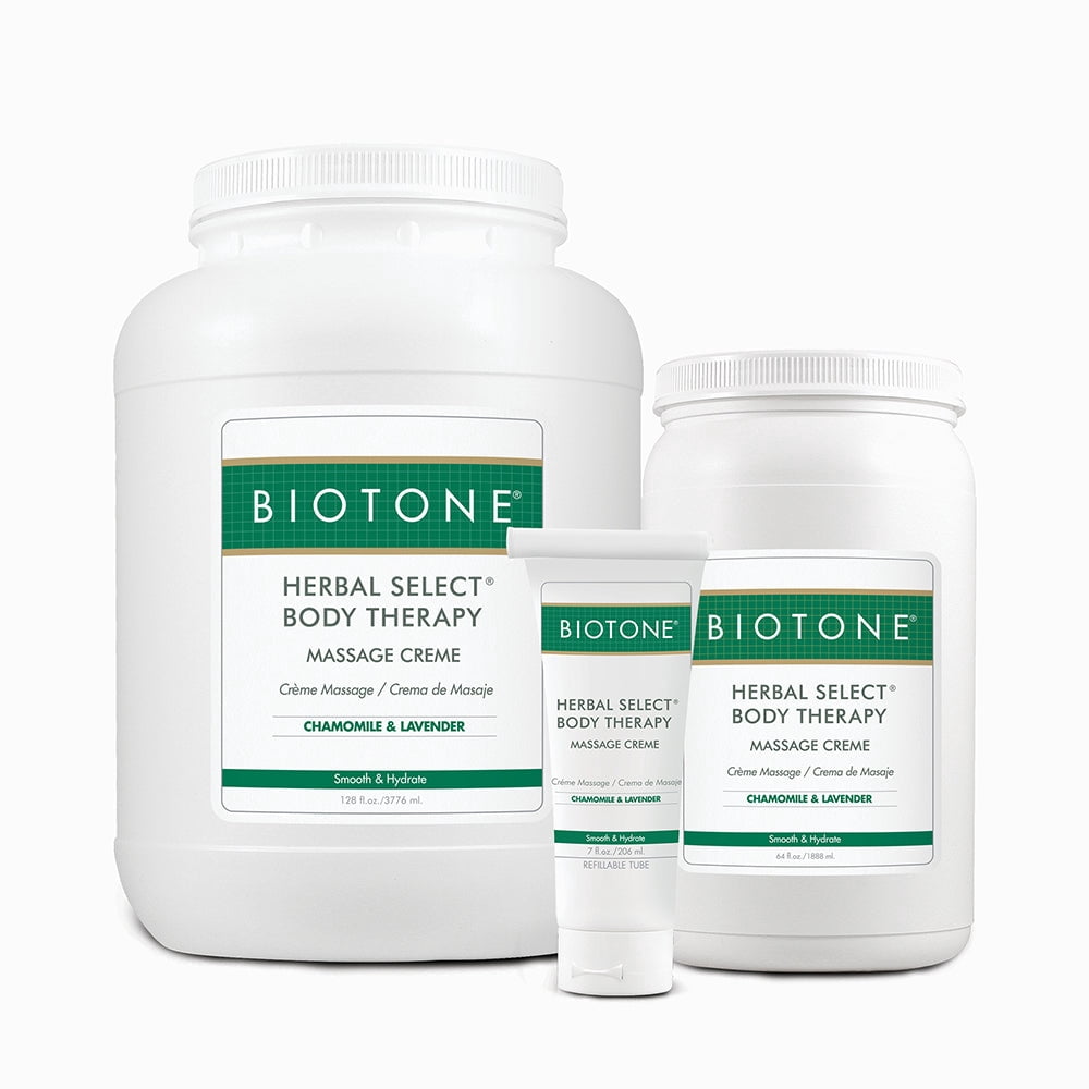 BIOTONE Herbal Select Body Therapy Massage Creme (7 oz Refillable Tube