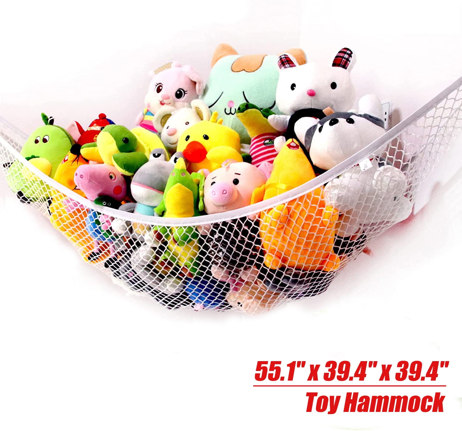 Stuffed Animal Storage Net Hammock Corner Organizer For Plush